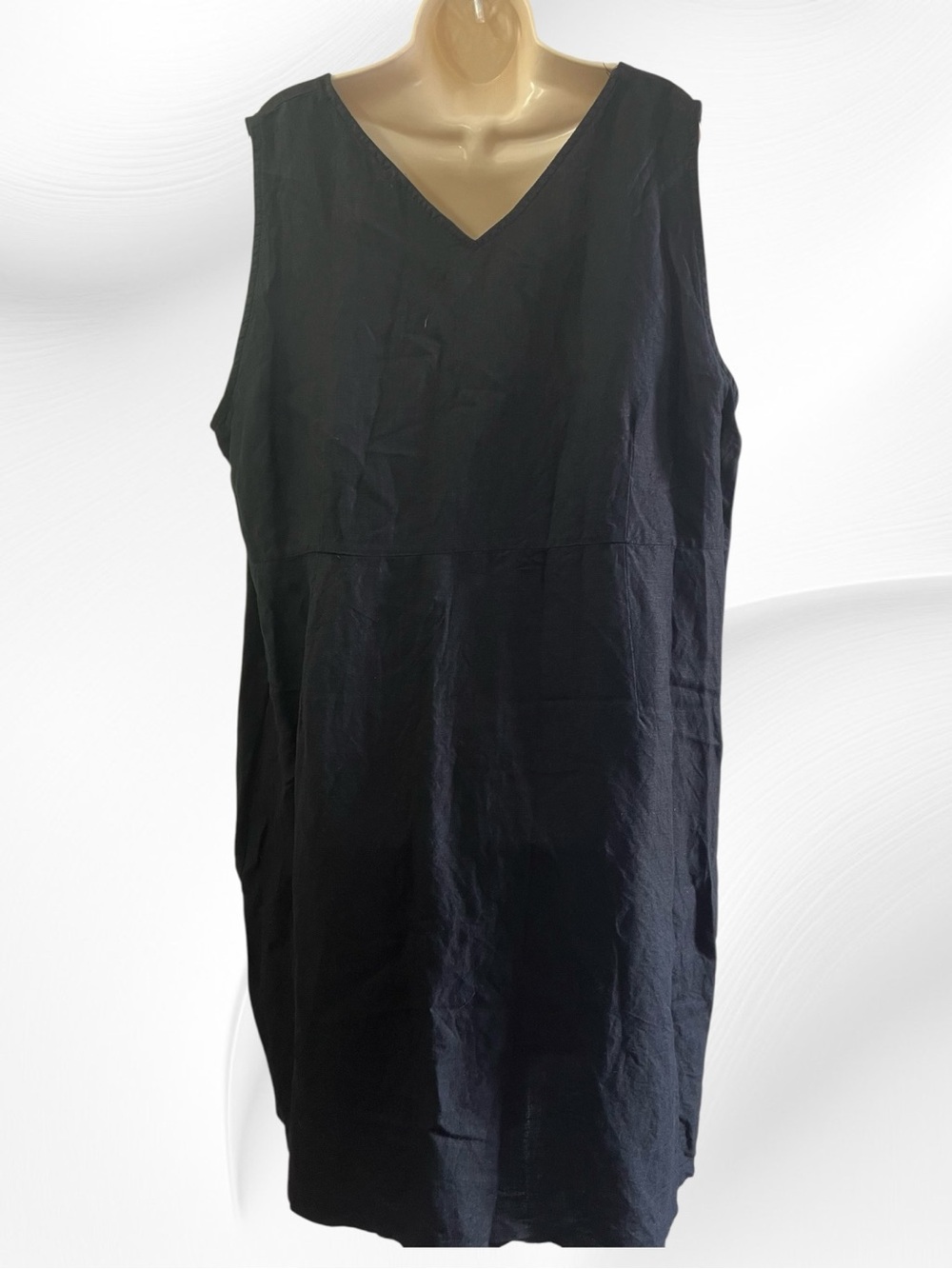 Avenue Linen Blend Shift Dress, Size 26 - Picture 3 of 4